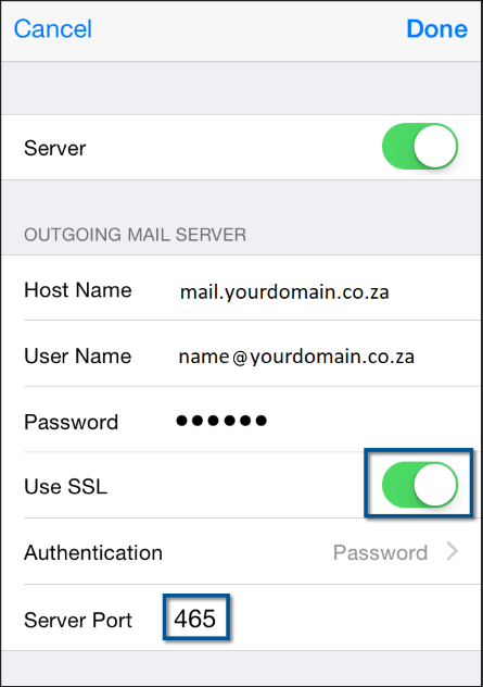 iphone email settings