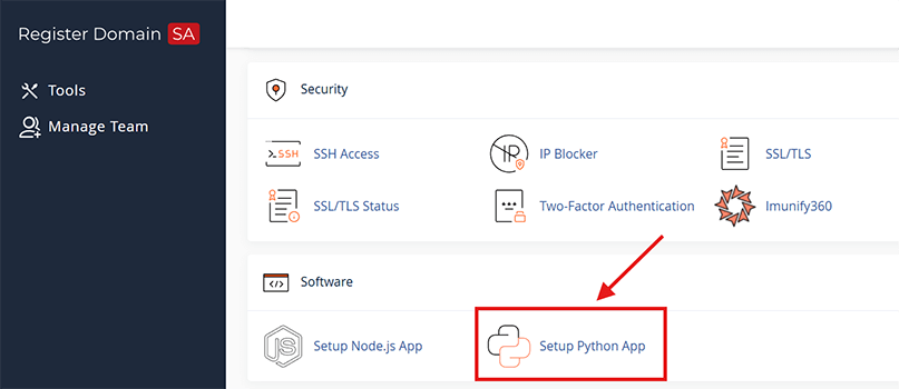 Setup Python App in cPanel (CloudLinux Passenger)