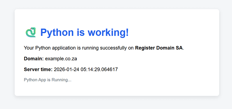 Start Python app in cPanel