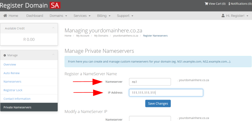 south african domain registrar